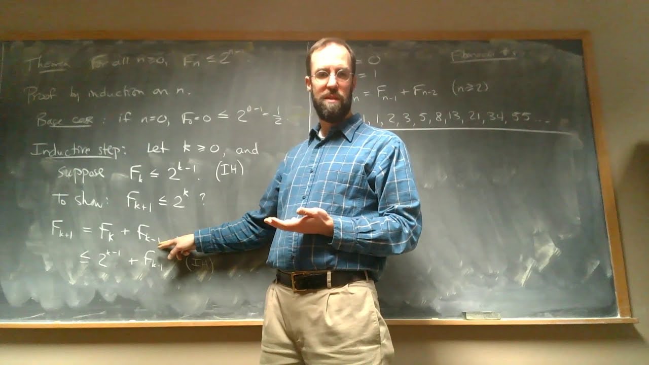 Proof by strong induction example: Fibonacci numbers
