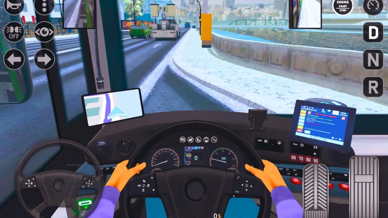 Snowy City Tour👮🏻‍♀️ | Coach Bus Simulator Game