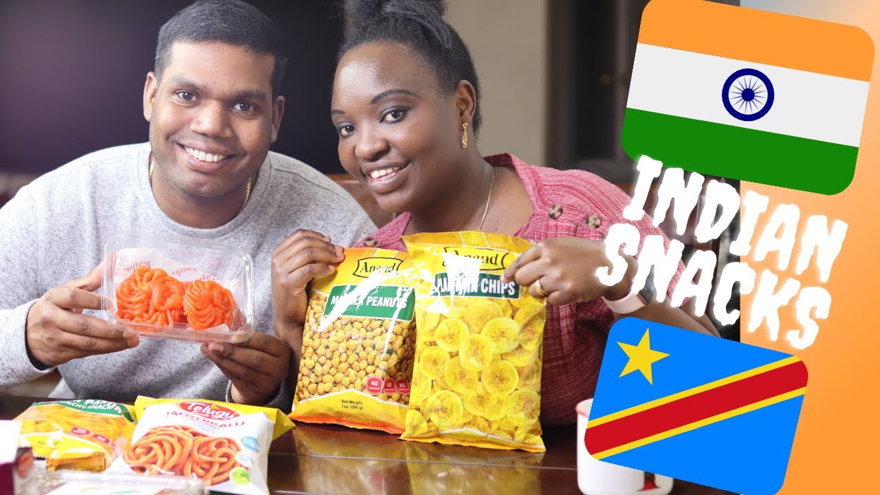My Congolese Wife Trying Indian Snacks | Blindian Couple