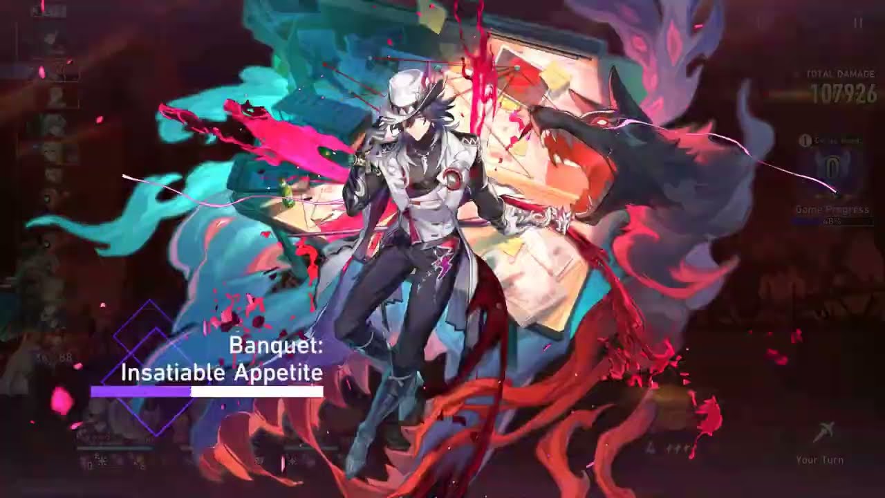 [HSR Beta 4.5|V3] Aventurine Waveflair e1s1, Ashblade e0s0, Huohuo против 4.5 knight 1