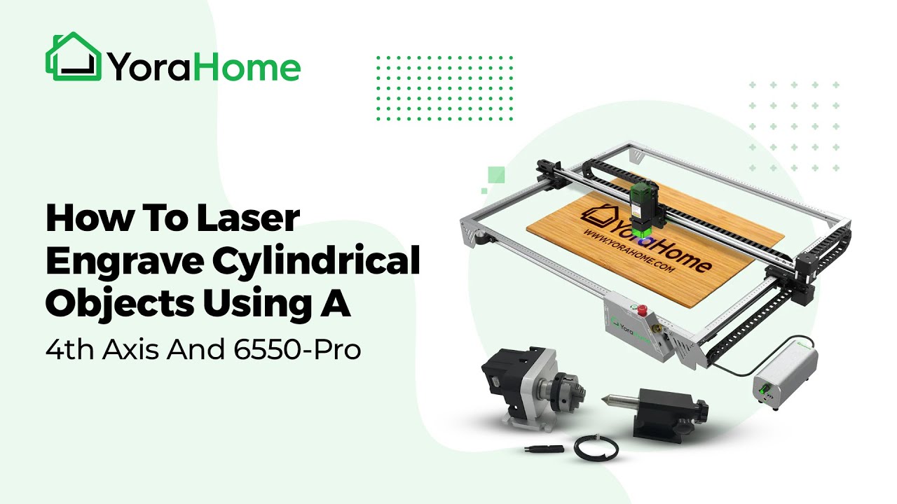 Как гравировать цилиндрические объекты лазером с помощью 4-й оси и 6550-Pro