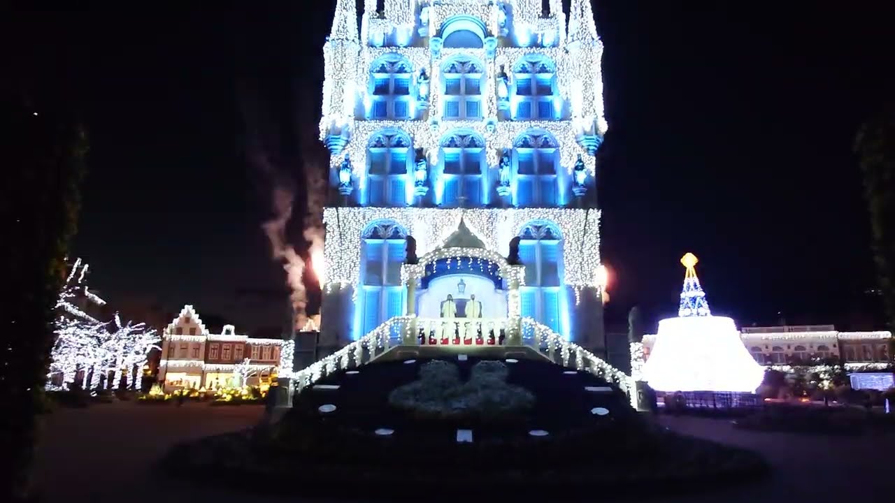 2026-02-04 Wed 18:30-18:40 Silvery-White Wonderland Illumination Ceremony #huistenbosch #白銀の世界点灯式