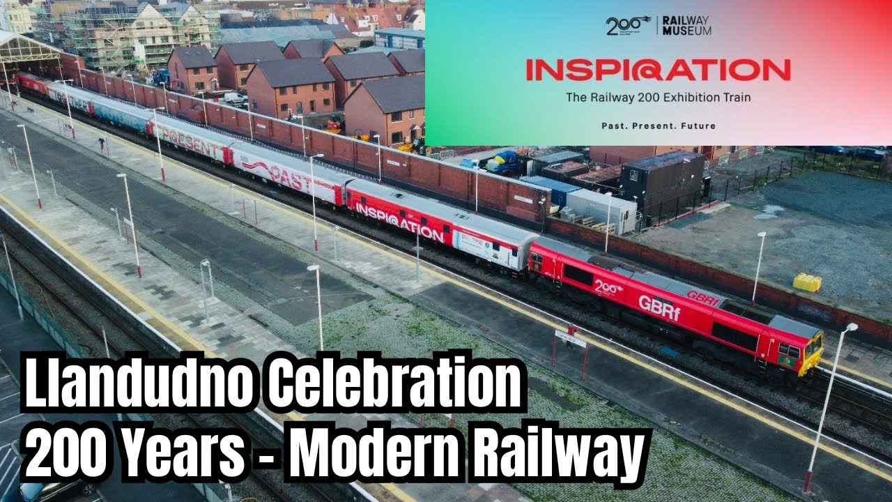 The Railway 200 Inspiration EXHIBITION TRAIN Visits Llandudno in North Wales 🏴󠁧󠁢󠁷󠁬󠁳󠁿 During UK TOUR