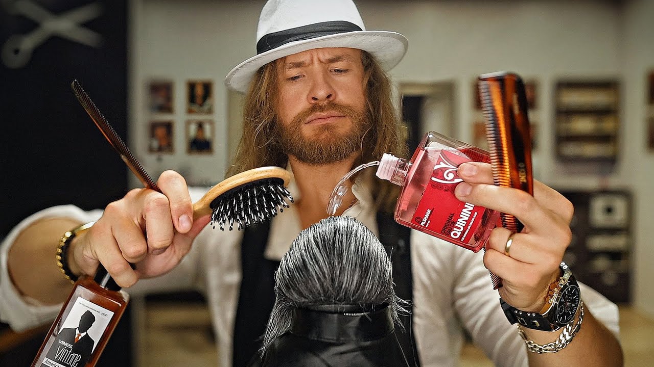 💈[ASMR] Самая приятная процедура для волос с тоником в парикмахерской💈💦
