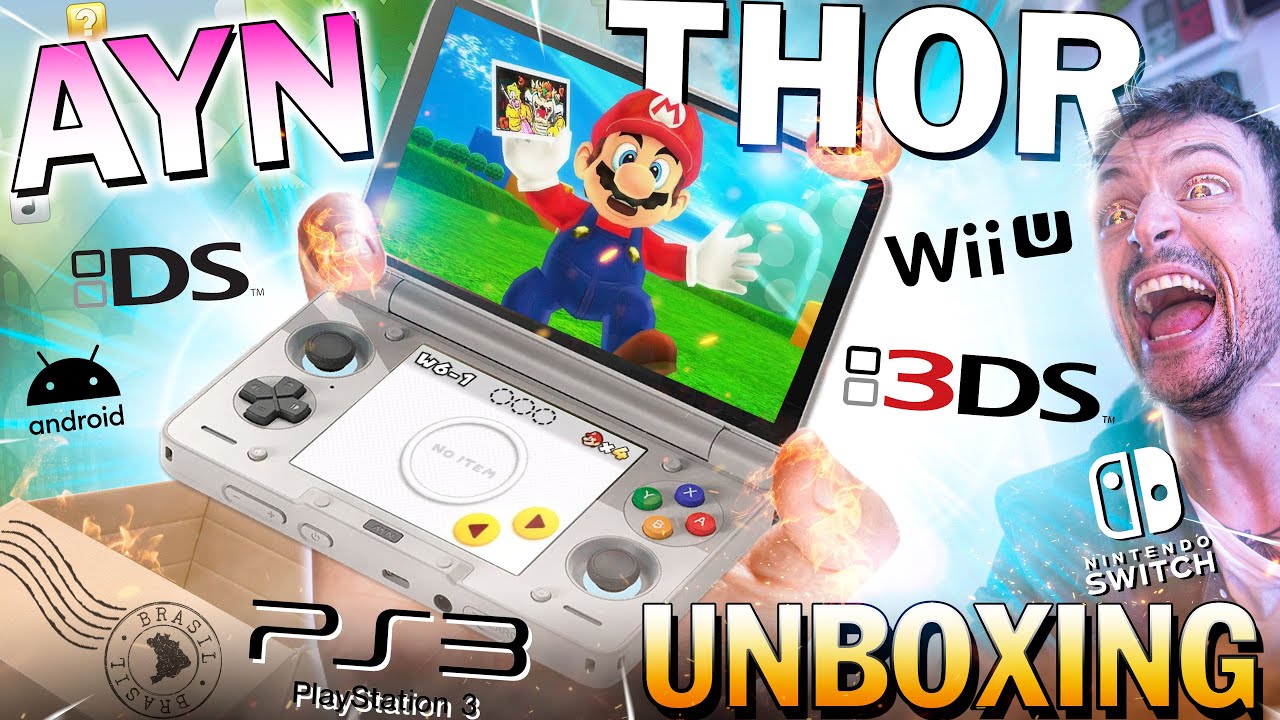 AYN THOR CHEGOU ! UNBOXING + GAMEPLAY com 2 TELAS de 3DS, NDS, Wii U e SWITCH no NOVO DS da CHINA!