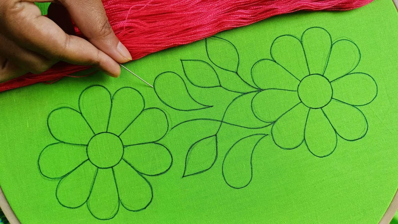 নকশী কাঁথা সেলাই !! Hand Embroidery Bangladeshi Traditional Nokshi Kantha Stitch Tutorial #366