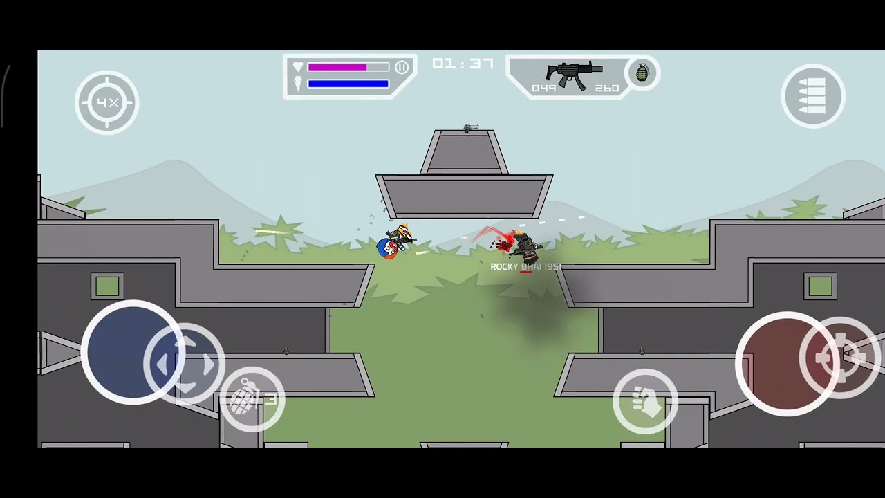 CROSSFIRE (MINI MILITIA 2) SOLO VS SOLO PLAY