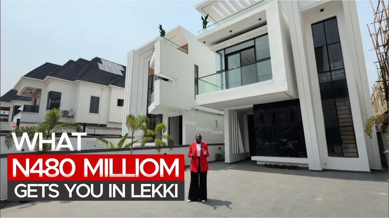₦480M Magnificent 5-Bedroom Detached Home with Private Pool | Chevron Toll Gate, Lekki