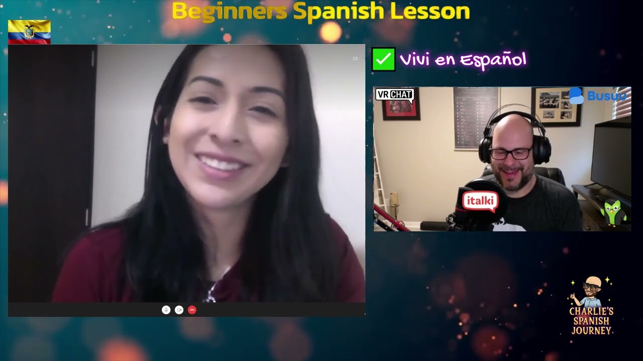 Real beginners Spanish (First italki Lesson with VIvi form  Ecuador 🇪🇨)