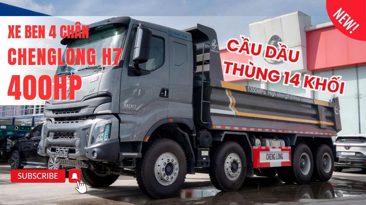 XE BEN CHENGLONG 4 CHÂN MÁY 400 HP THÙNG 14 KHỐI