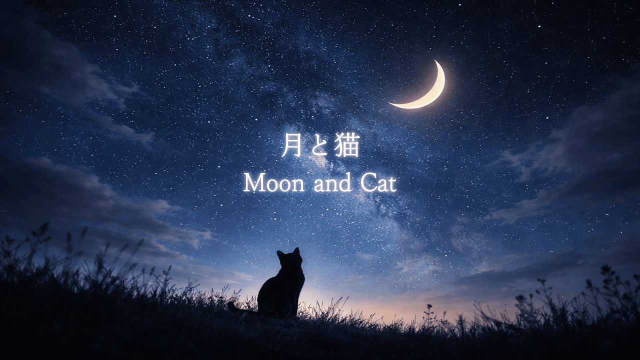 【Night Story #６ピアノ】月を見上げる猫と深い眠り｜Moon-Gazing Cat – Deep Sleep