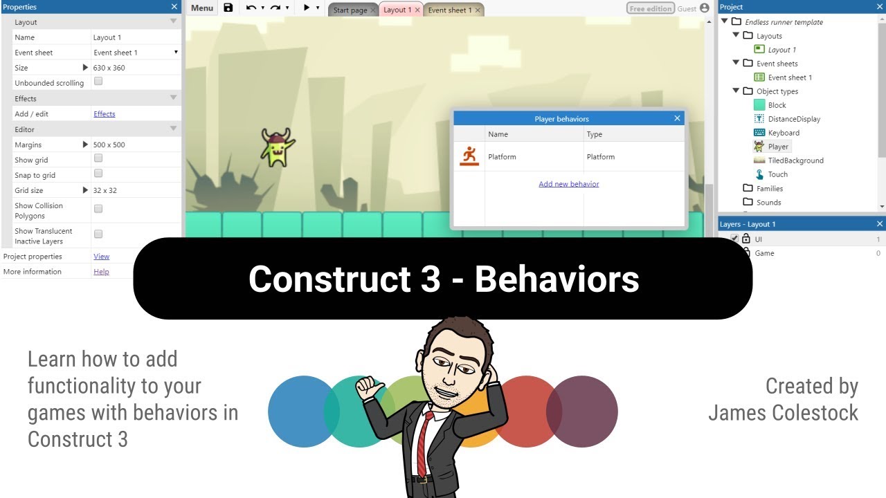 Construct 3 - Behaviors