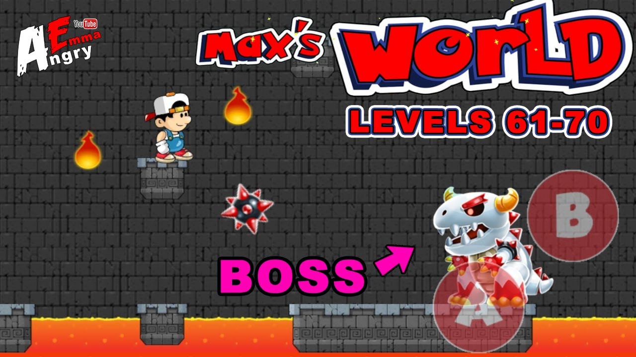 Super Max World Adventure - Levels 61-70 + BOSS / Gameplay Walkthrough (Android Game)