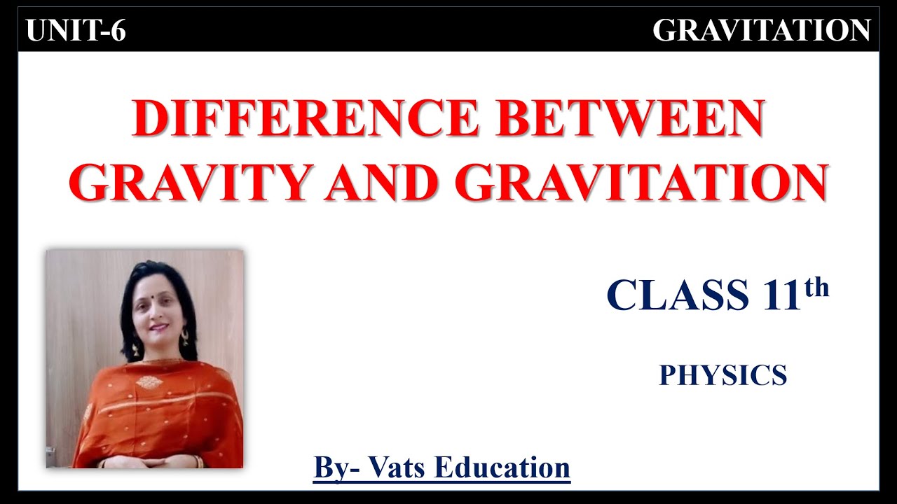 Gravity | Difference between Gravity and Gravitation Chapter 7 Gravitation Class 11th  physics