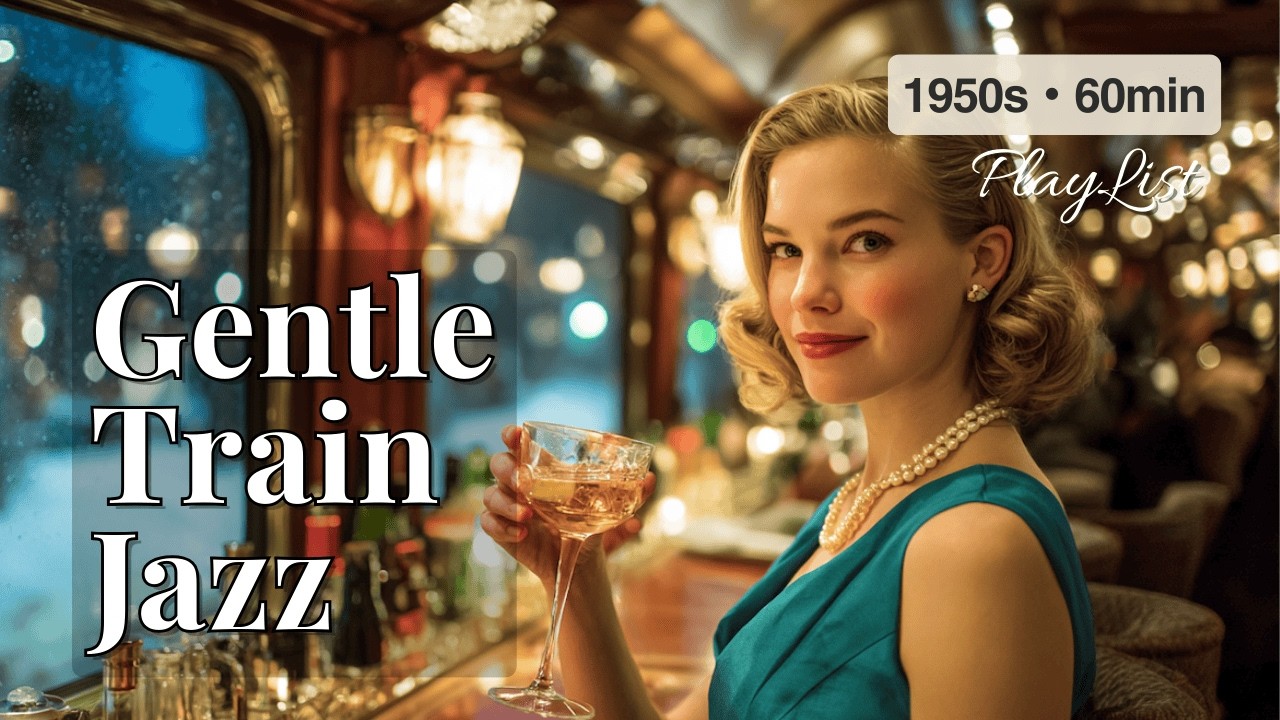Snowy City Lights Night Train Jazz | 60min • Warm Vinyl 1950s Jazz for Reading & Late-Night Work｜作業用