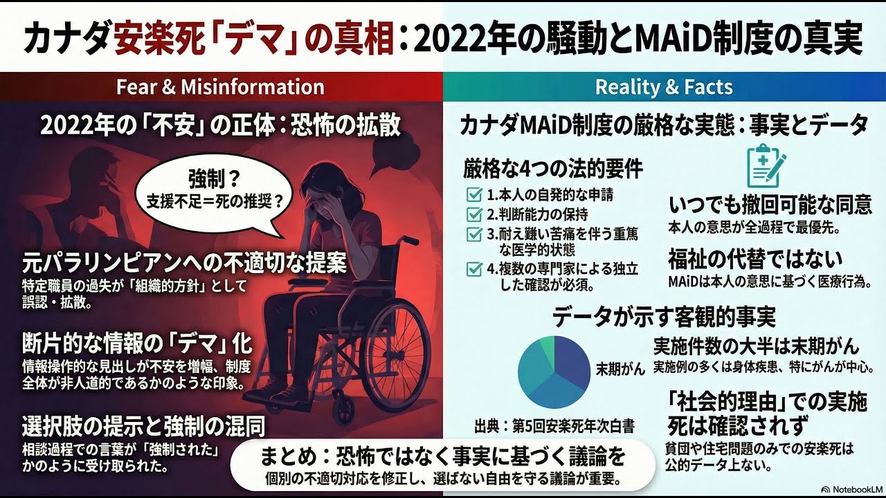 「支援を求めたら安楽死を勧められた？」2022年カナダ安楽死デマは何が起きていたのか【事実検証】