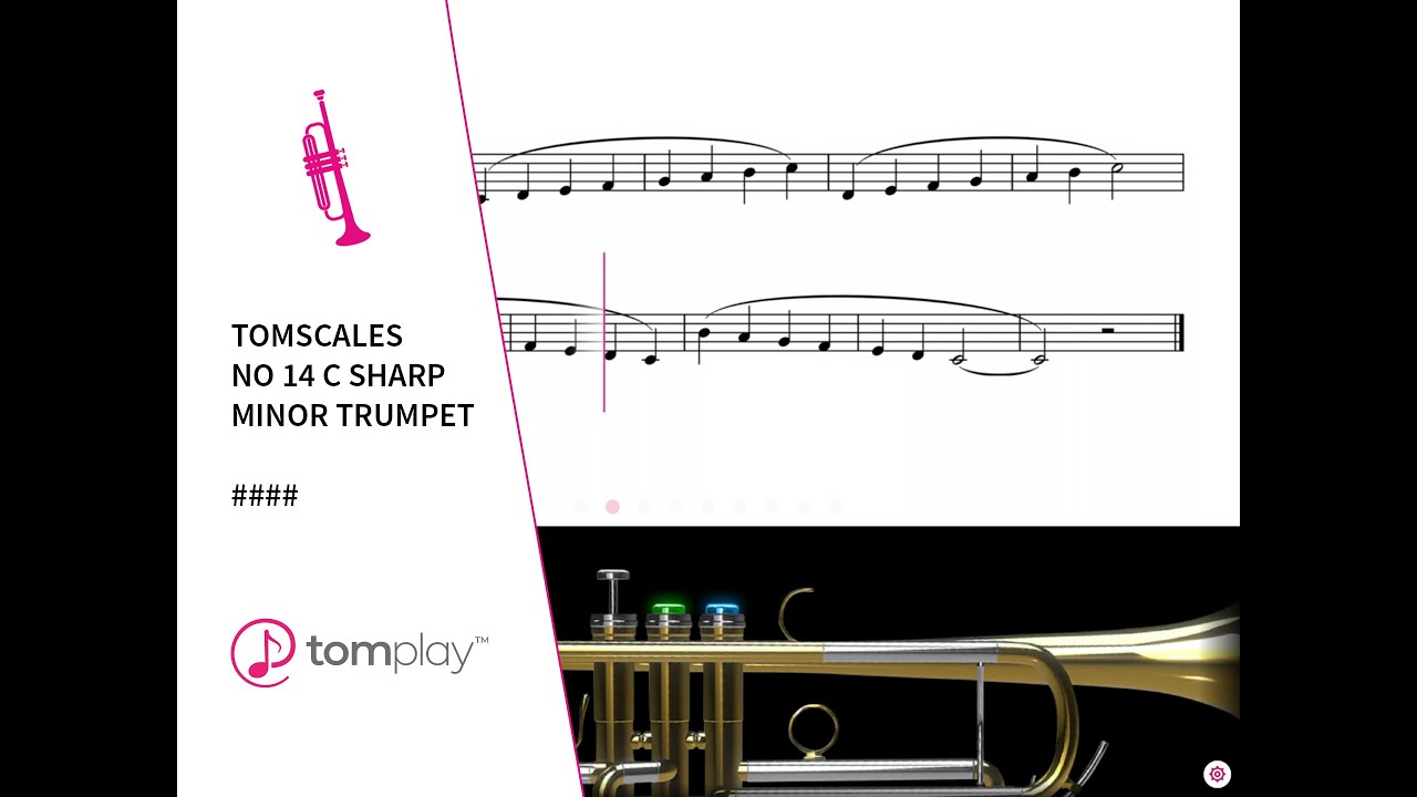 C Sharp Minor Trumpet Scale (Sheet Music and Backing Track) 🎷