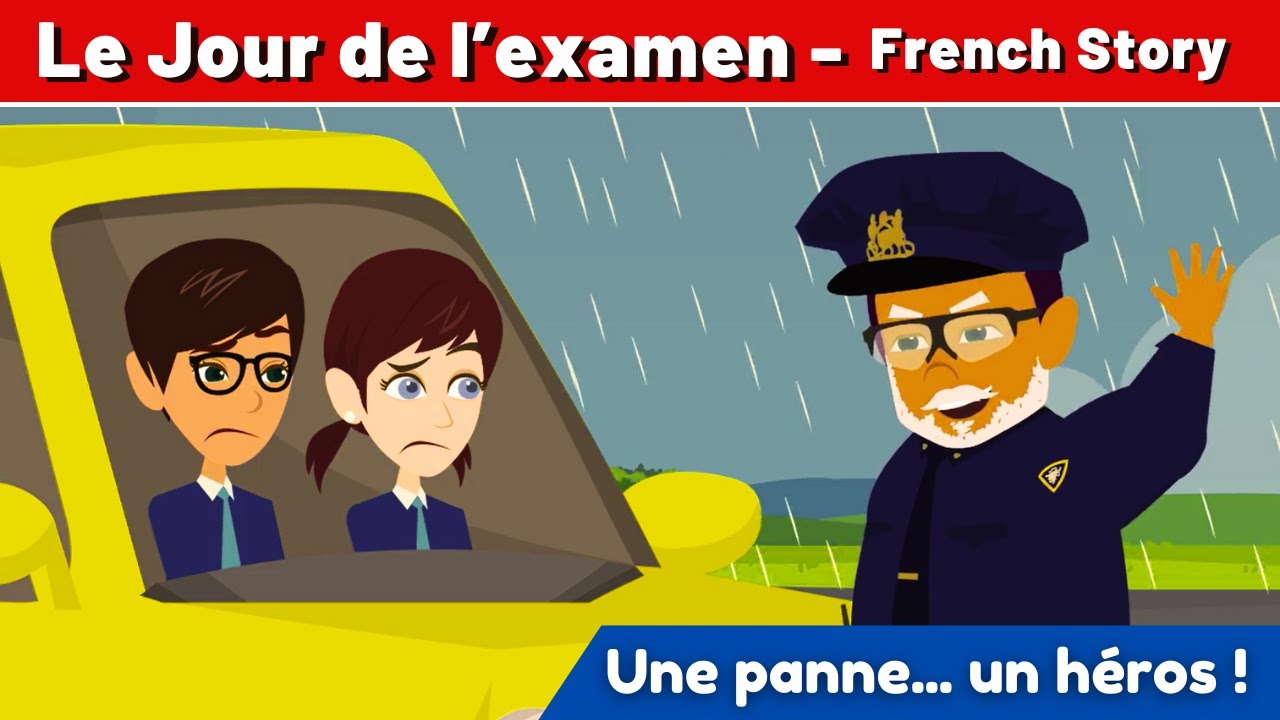 French Story – Le Jour de l’Examen | French Conversation for Beginners | CCube Academy