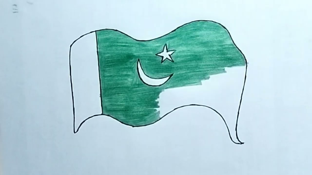 Pakistan Flag Drawing | Easy Step by Step Painting Tutorial | Beautiful Flag Art for Beginners
