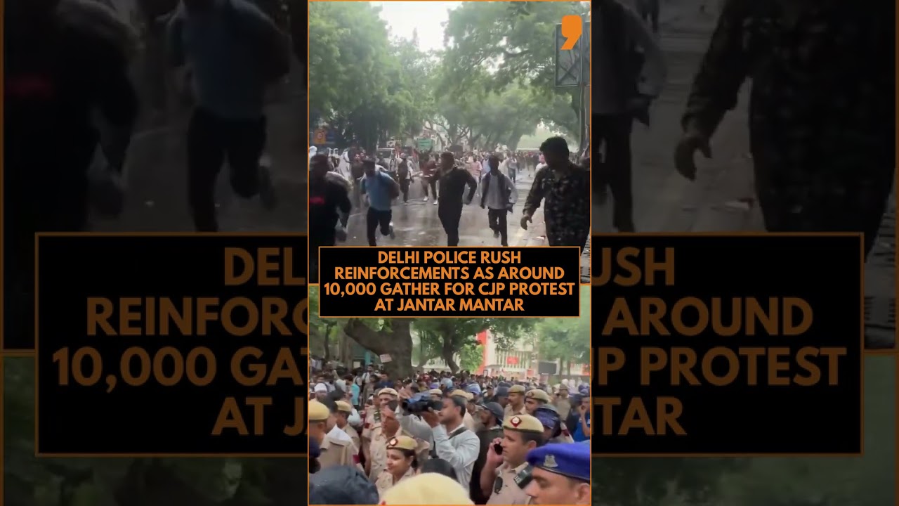 CJP Protest - Delhi Police Deploy Massive Force As 10,000 CJP Protesters Gather | News9
