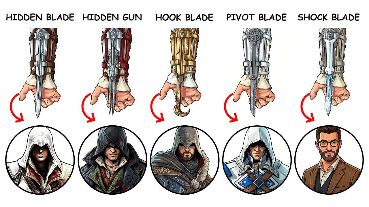Every Hidden Blade In Assassin&rsquo;s Creed Explained in 28 Minutes
