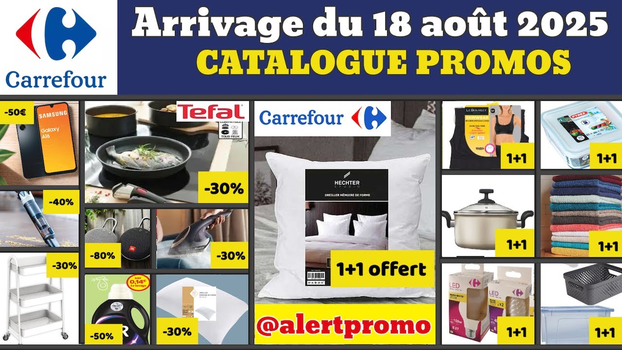 catalogue carrefour spécial maison du 18 août 2025 ✅ Arrivage cuisine linge 🔥 Promos deals pub
