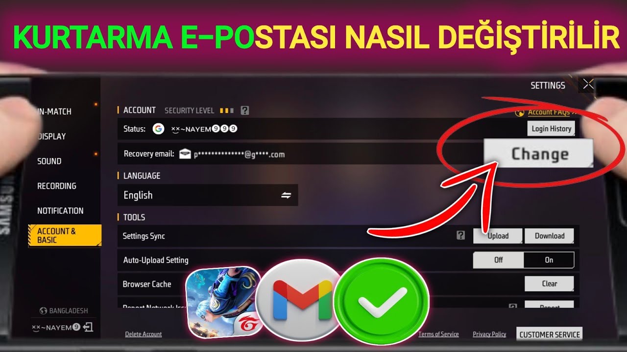 Free Fire (2025)'te Kurtarma E-postası Nasıl Değiştirilir | Free Fire Hesap Kurtarma E-postasını Değ