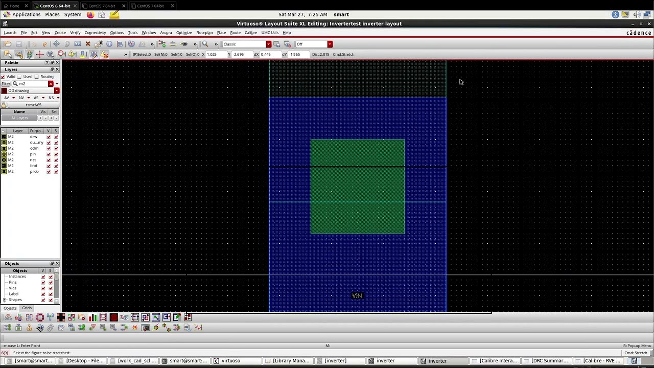 Часть 2: Схема технологии TSMC65nm | Схема КМОП-инвертора | Cadence Virtuoso