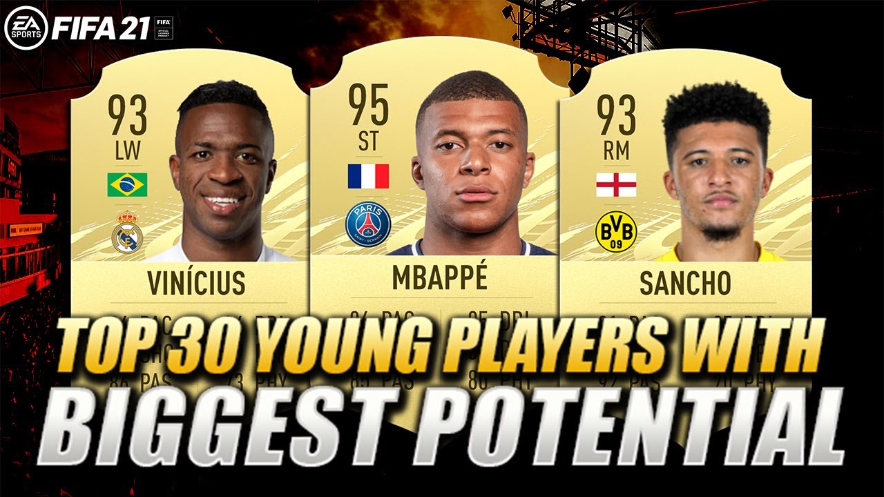 FIFA 21 | TOP 30 MOST POTENTIAL YOUNG PLAYERS | w/ Mbappe, Sancho & Vinicius Junior