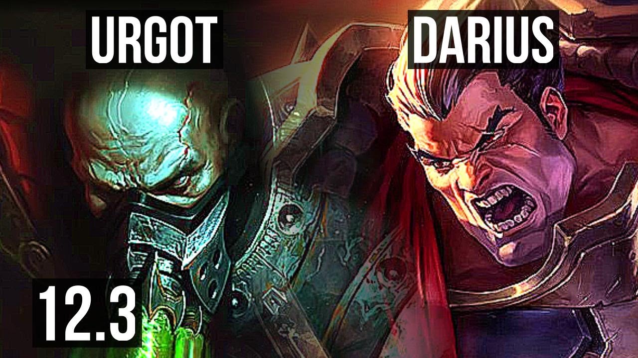 URGOT vs DARIUS (TOP) | Rank 4 Urgot, 12/2/3, Godlike | EUW Challenger | 12.3