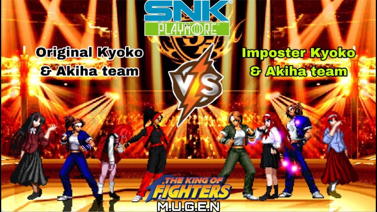 KOF MUGEN 1.1 - Original Kyoko & Akiha team VS Imposter Kyoko & Akiha team