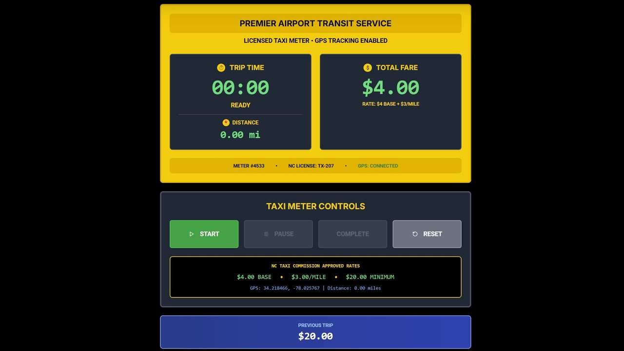 The Best FREE Taxi Meter 2025 | GPS Fare Calculator - No Credit Card Required