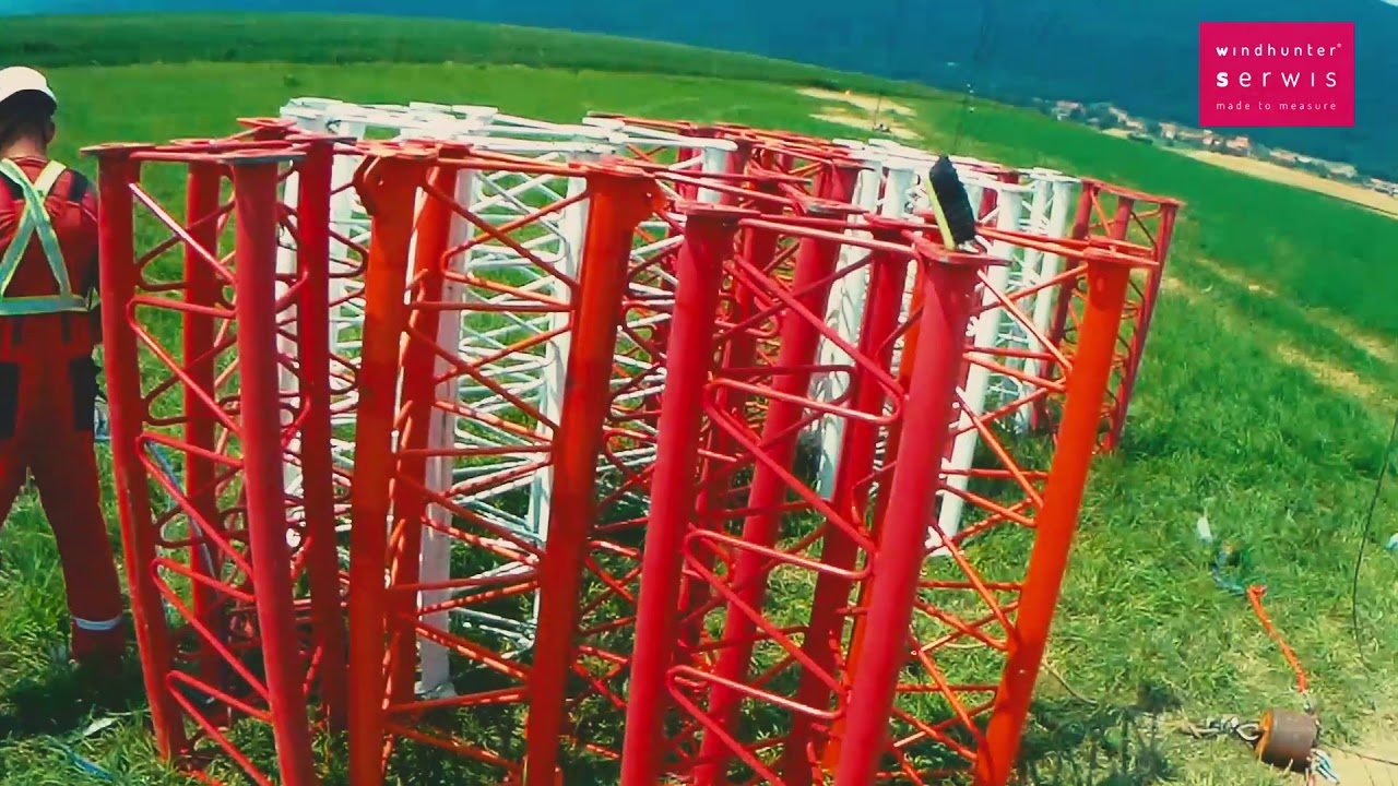 installation of the measurement mast
