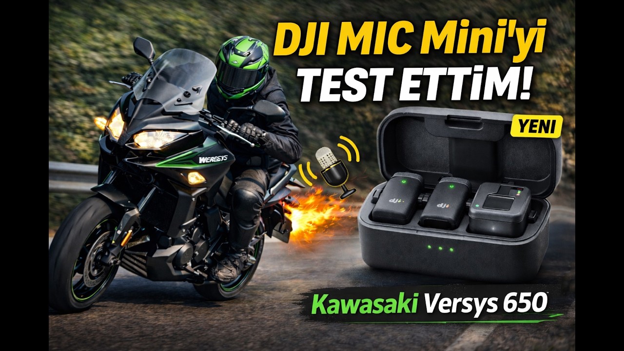 Motovlog İçin En İyi Mikrofon mu? | DJI Mic Mini Gerçek Sürüş Testi Kawasaki Versys 650
