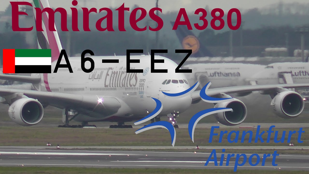 Emirates A380 at Frankfurt Airport [FullHD]