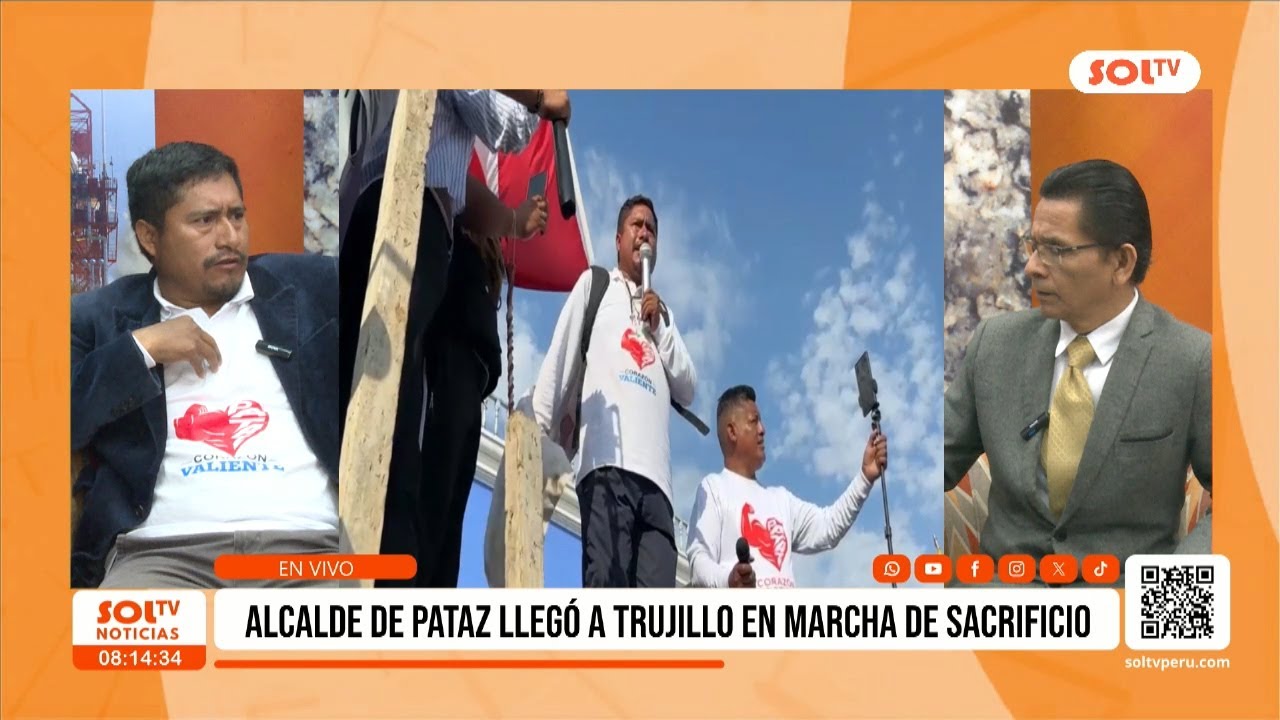 La Libertad: alcalde de Pataz llegó a Trujillo tras marcha sacrificio