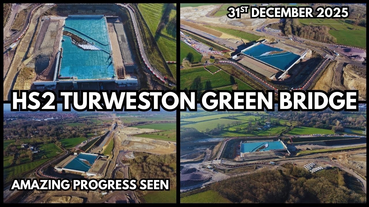 HS2 TURWESTON GREEN BRIDGE - 31ST DECEMBER 2025 - AMAZING PROGRESS SEEN TODAY - COME TAKE A LOOK !!!