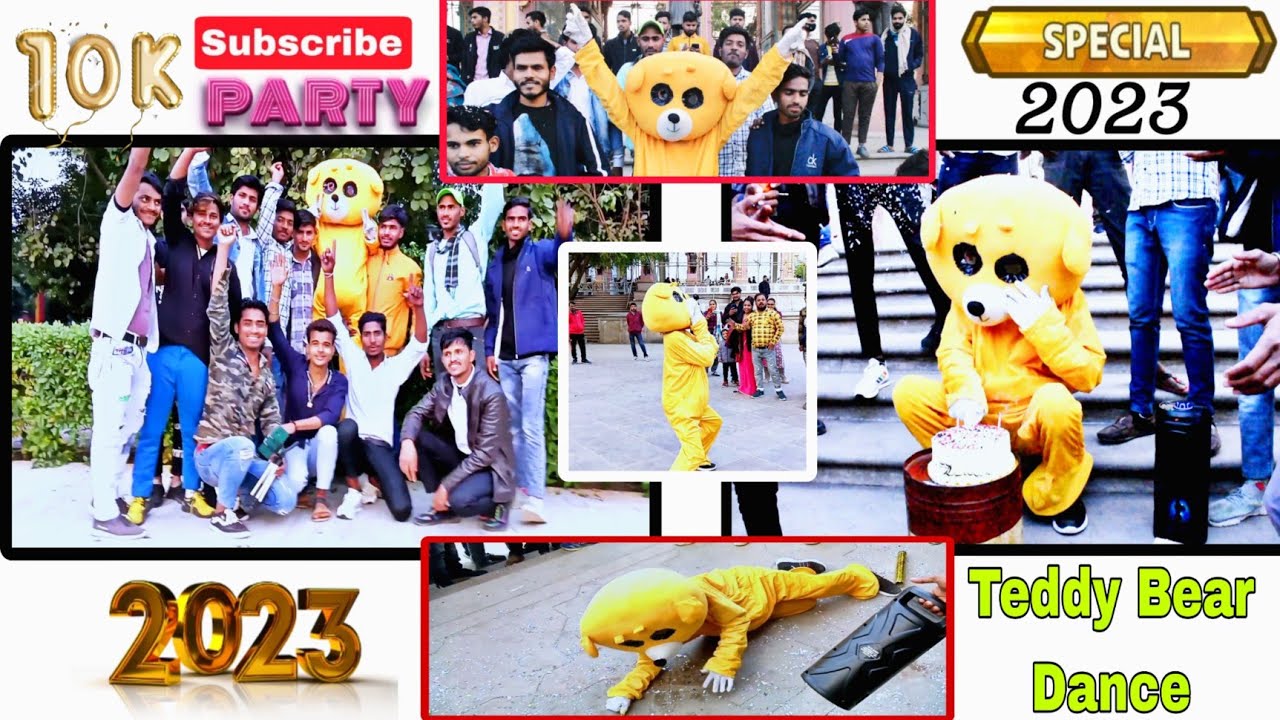 Teddy Bear Crazy Dance,Teddy Bear Prank On Cute Girls,Teddy Bear Dance On Public,2023 Viral video,