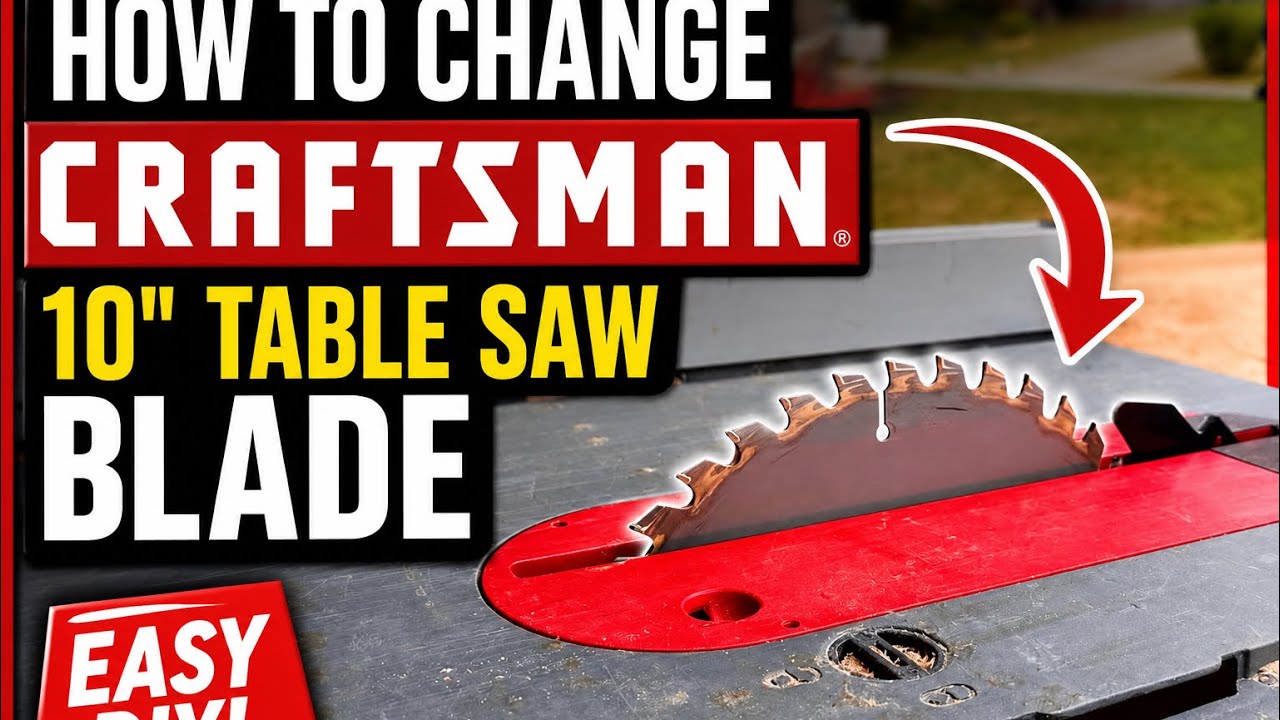 How to Change a Blade on a 10” Craftsman Table Saw (Quick & Easy)