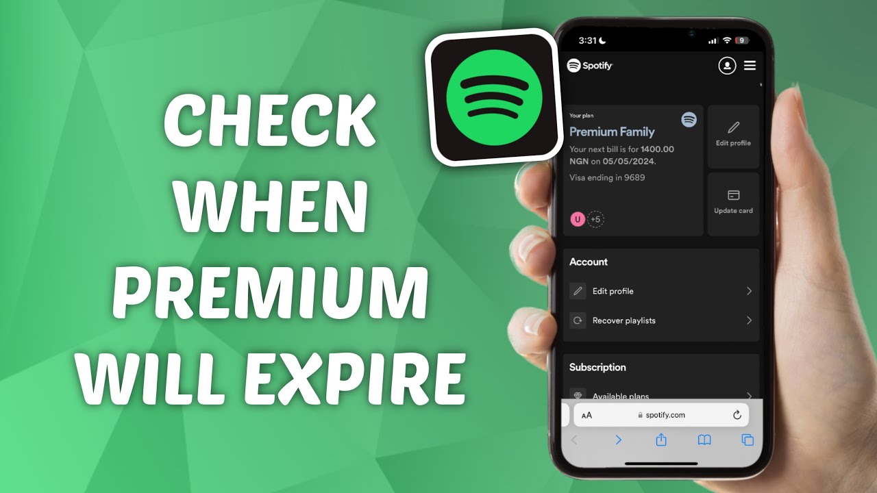Как узнать, когда истекает срок действия подписки Spotify Premium