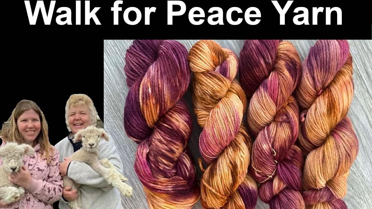 Walk for Peace Yarn colorway and cuddly sheep