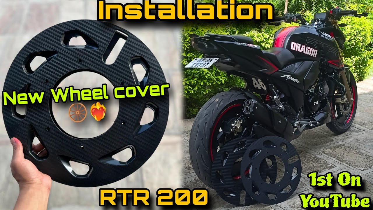 Install New Design Wheel cover in Apache RTR 200❤️‍🔥|| Superbike Looks🥵|| Him x vlogs #modification