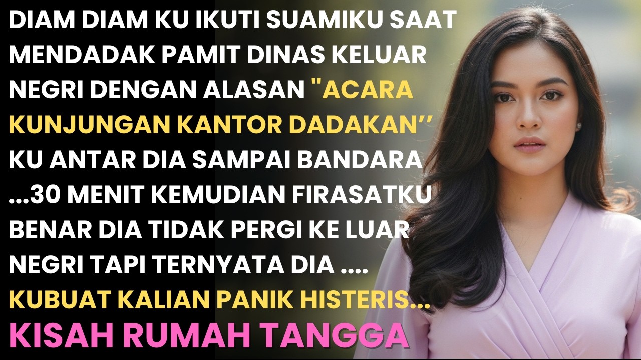 MENDADAK PAMIT  DINAS KELUAR NEGRI ,DIAM DIAM KU IKUTI SUAMIKU YANG TERNYATA ,, KUBERI PELAJARAN..