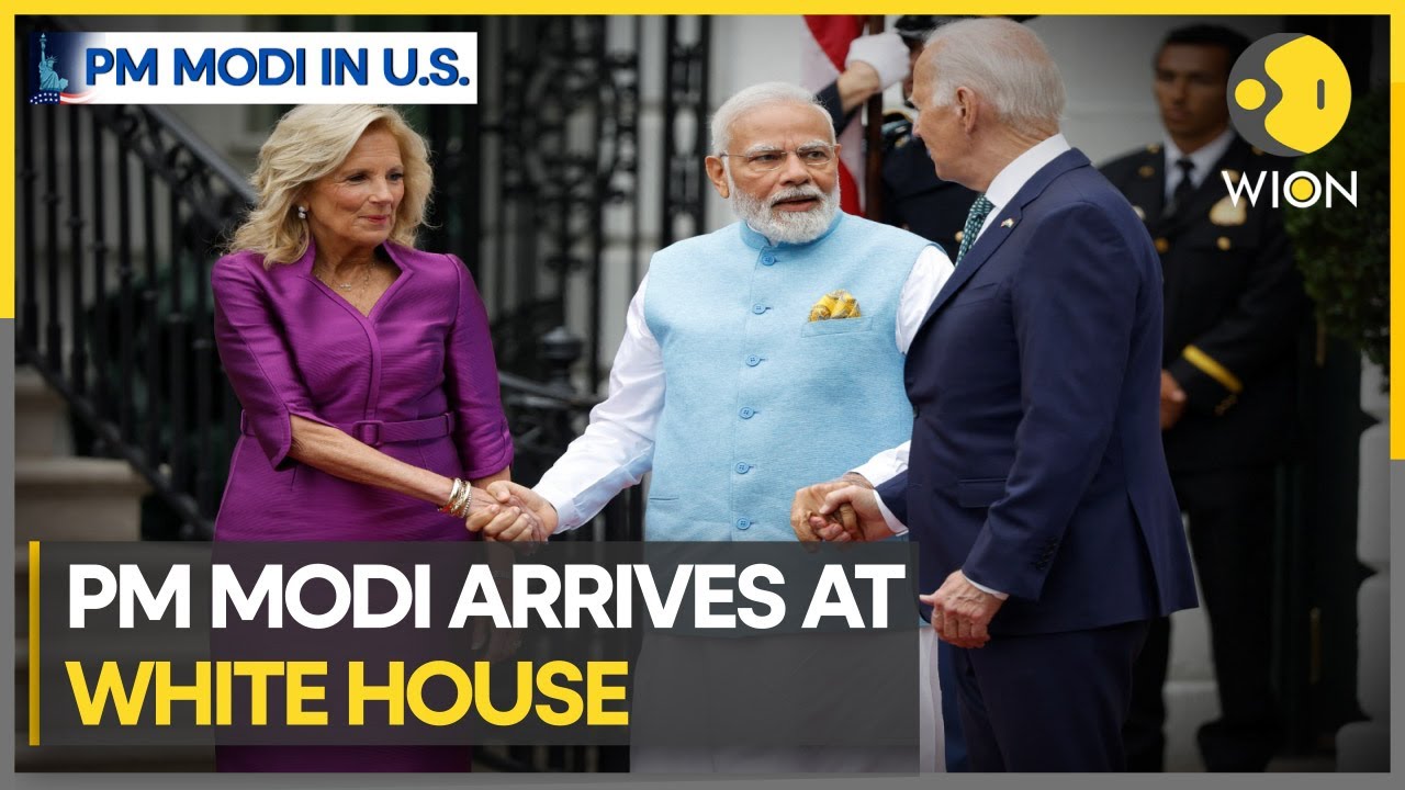 Indian PM Modi arrives at White House on maiden state visit | PM Modi in US | WION News
