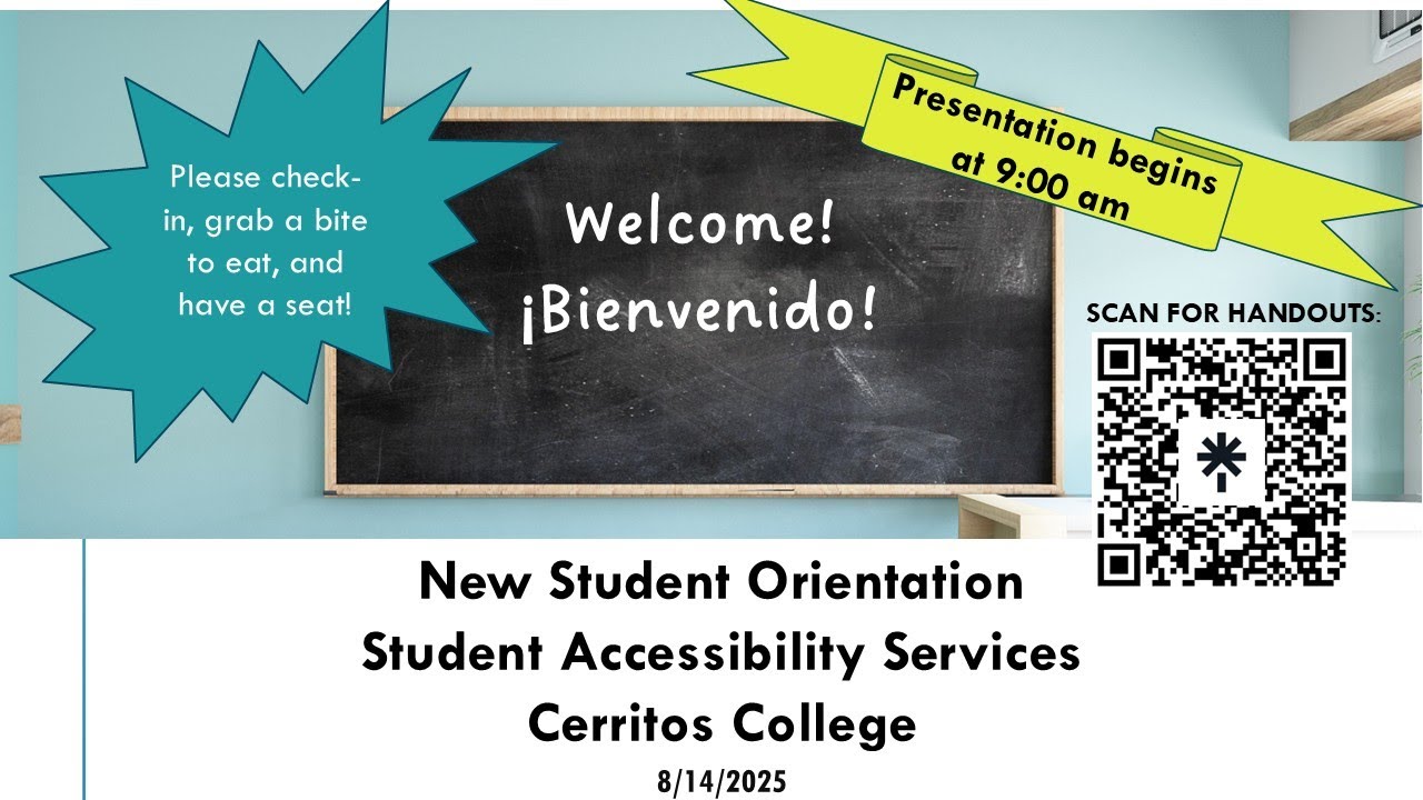 Student Accessibility Services Fall '25 Orientation