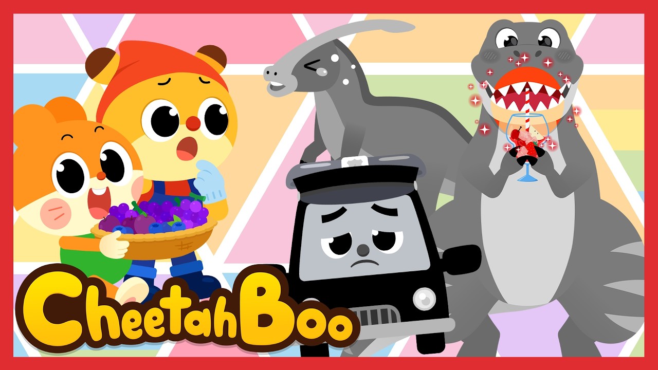 Bring Back Our Colors!🦕🚓 | Dinosaur & Rescue Car | Nursery rhymes & Kids Song | #Cheetahboo