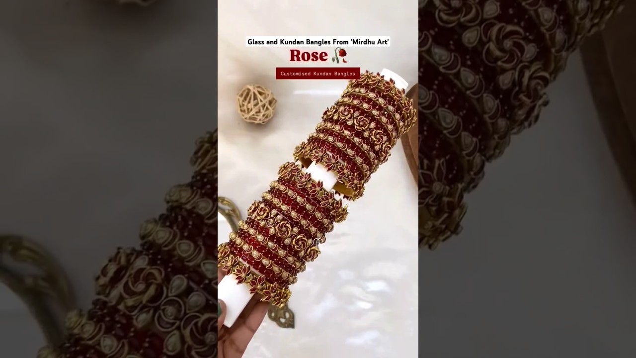 Glass and Kundan Bangles From 'Mirdhu Art'