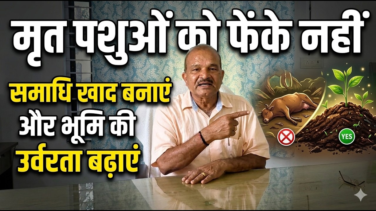 जब आपका पशु मर जाए तो फेंके नहीं अपितु समाधि खाद बनाएं