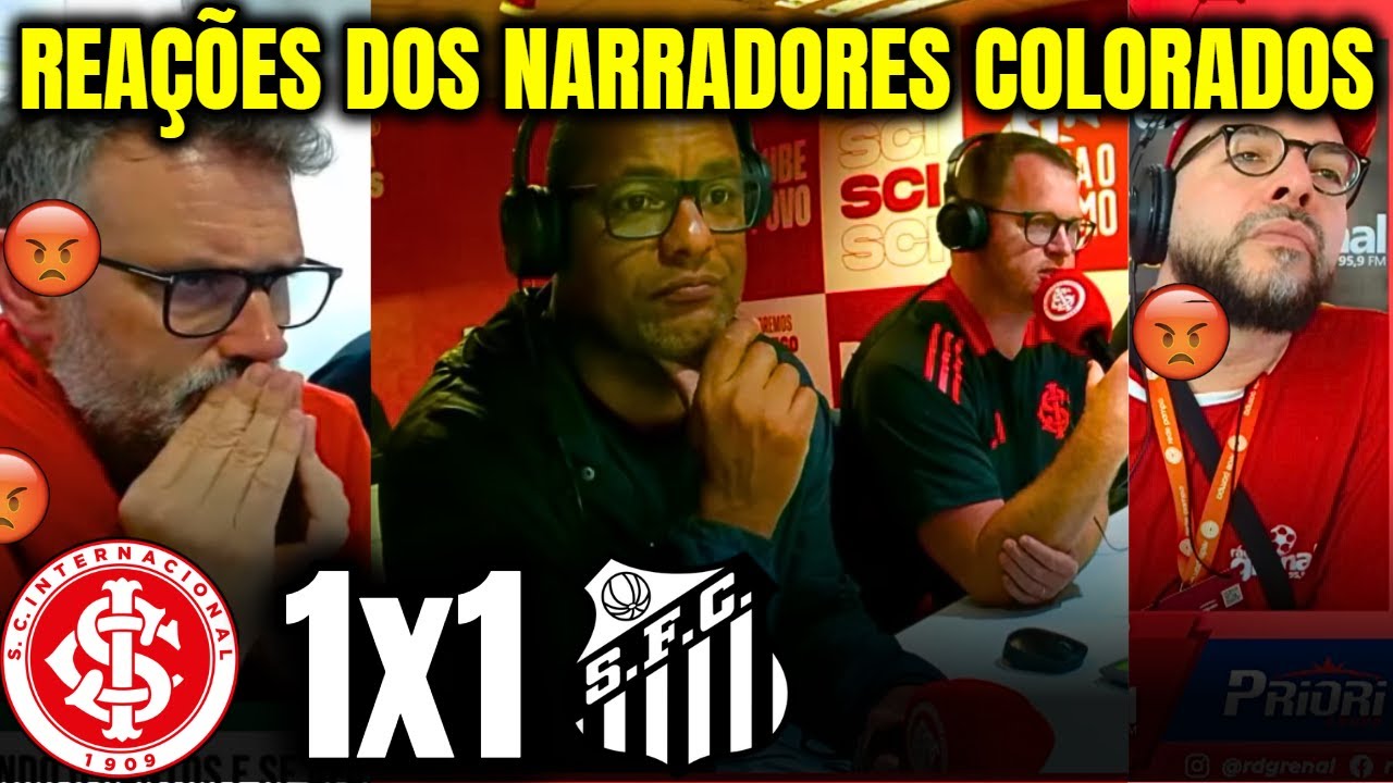 REAÇÕES DOS COLORADOS ao LEVAREM EMPATE DO SANTOS NO BRASILEIRÃO INTERNACIONAL 1X1 SANTOS