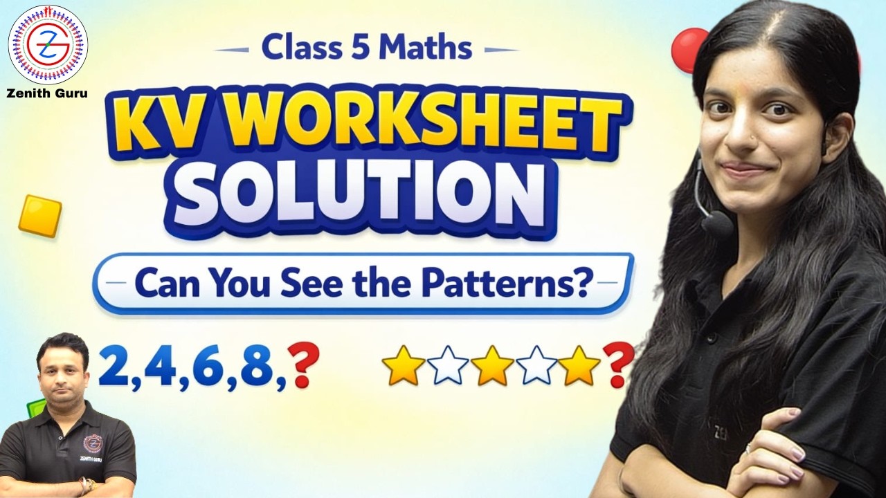 Class 5 Maths KV worksheet solve 